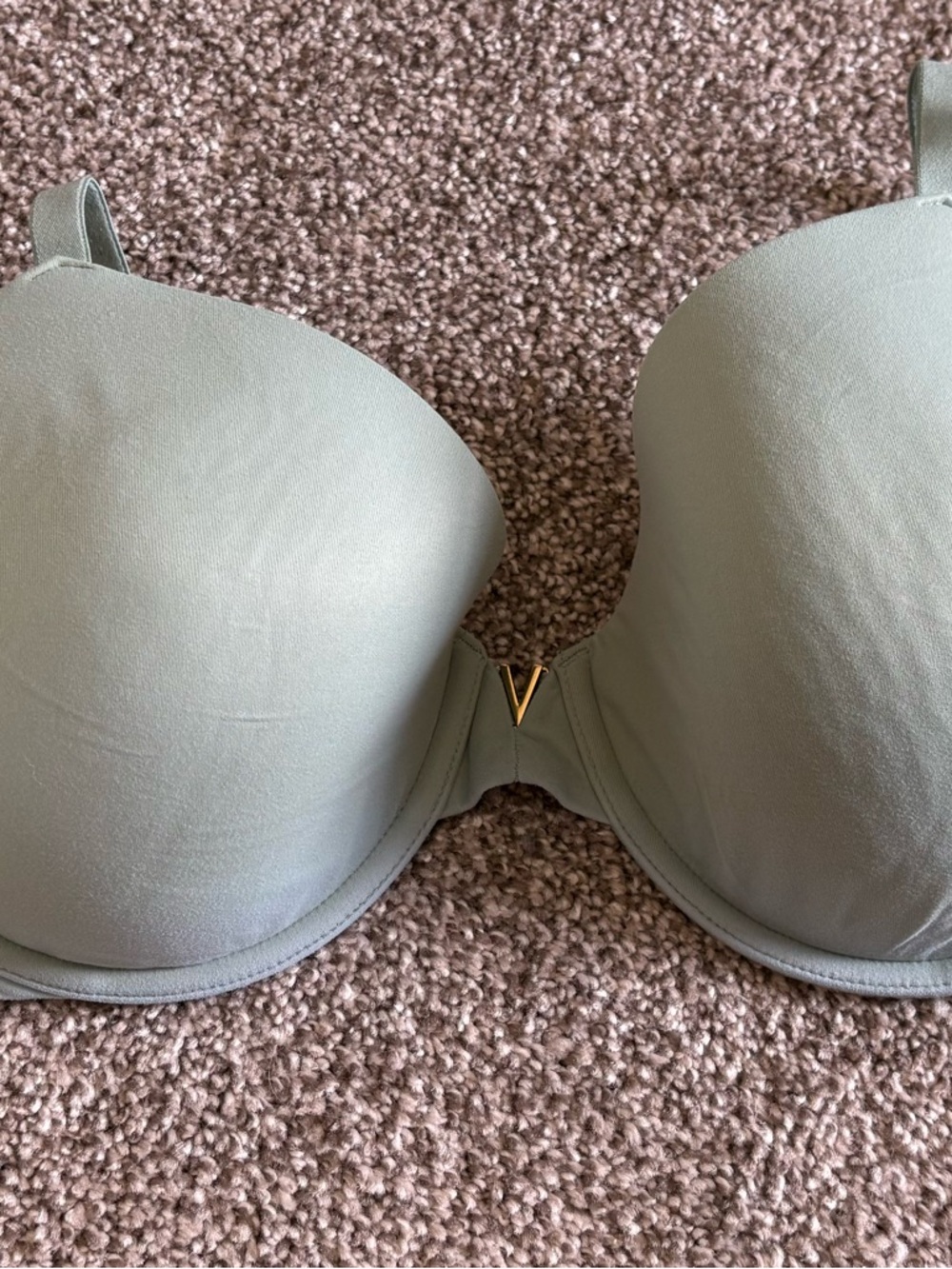V-Accent Light Sage Strapless Push-Up Bra